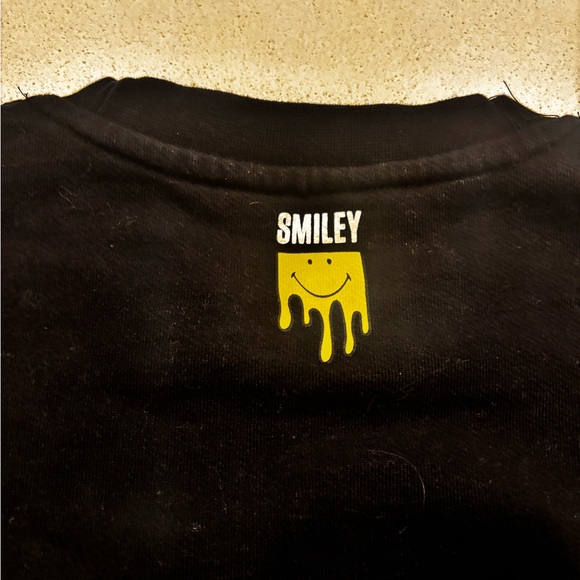 Zara Black Sweatshirt with Yellow Smiley Design - Picture 9 of 9